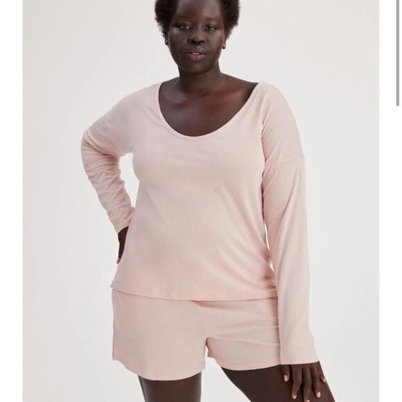 girlfriend collective Tops - Girlfriend Collective Long Sleeve Scoop Neck Tee Loungewear Size Large
